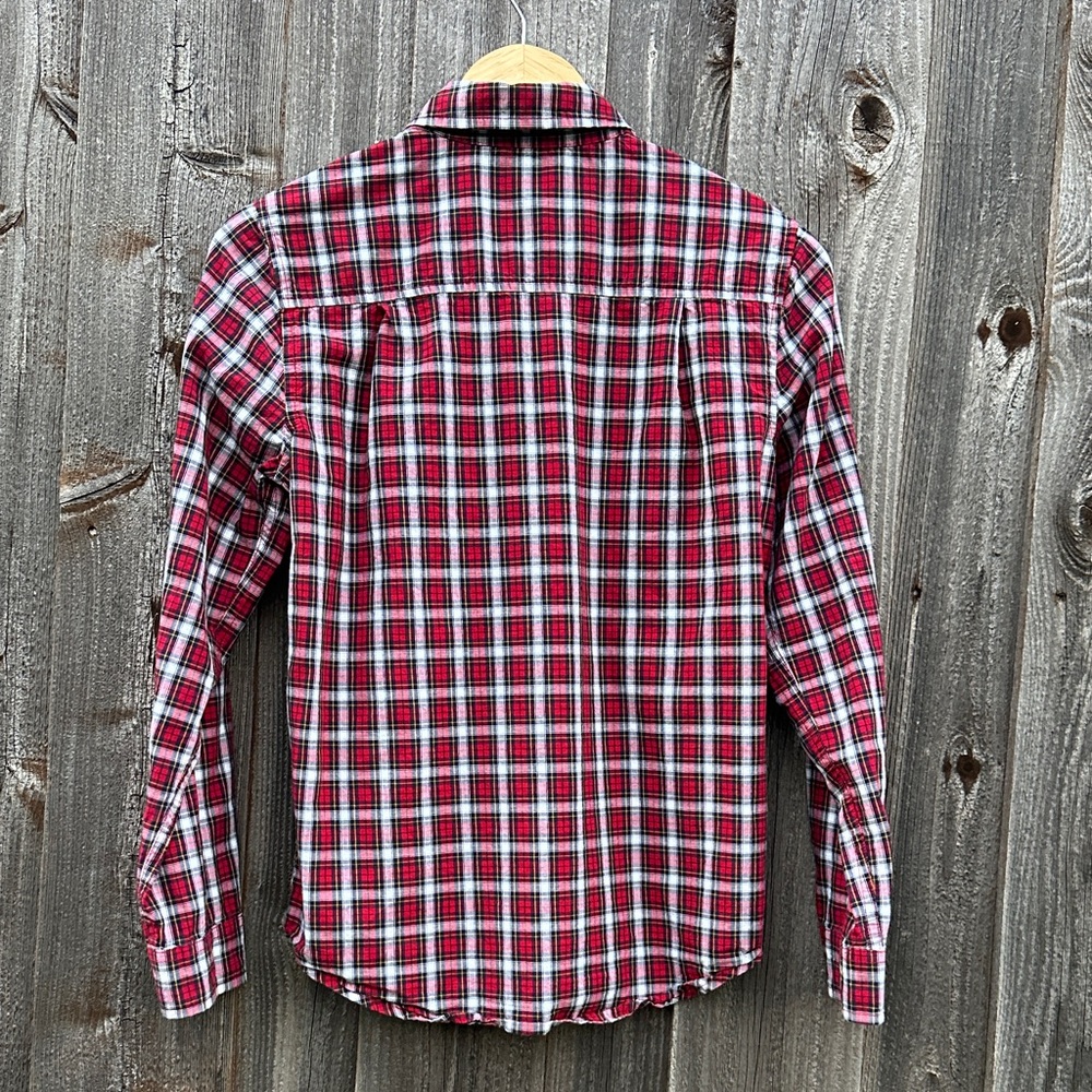 Place Plaid Red and White Button-Down Shirt - Picture 5 of 6